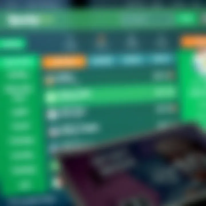 User interface of SportyBet Shop showing various sports betting options available for Nigerian bettors
