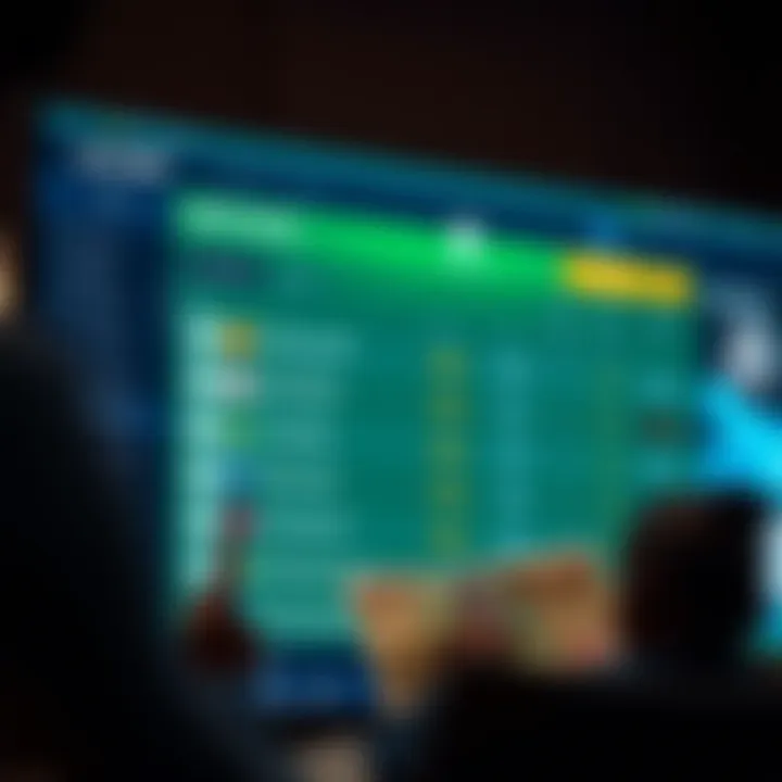 Betting tips chart showing winning strategies and odds for English Premier League