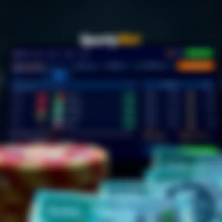 Bright casino slot machine with sugar-themed symbols and glowing lights