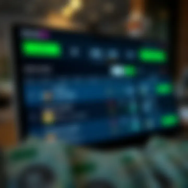 Visual representation of strategic betting decisions influenced by Mr Bayo's code on a digital sports betting platform