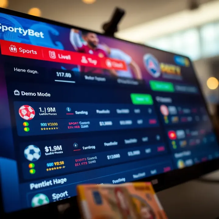 User navigating the SportyBet platform interface on a mobile device in Nigeria