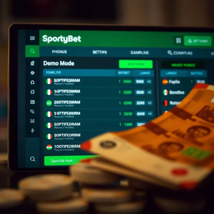 Mobile device displaying SportyBet platform with MMA betting options highlighted