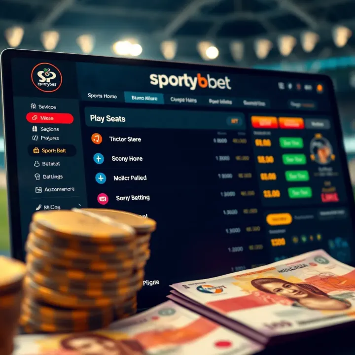 Score SportyBet App User Interface Overview User interface displaying the Score SportyBet app homepage with live sports betting options