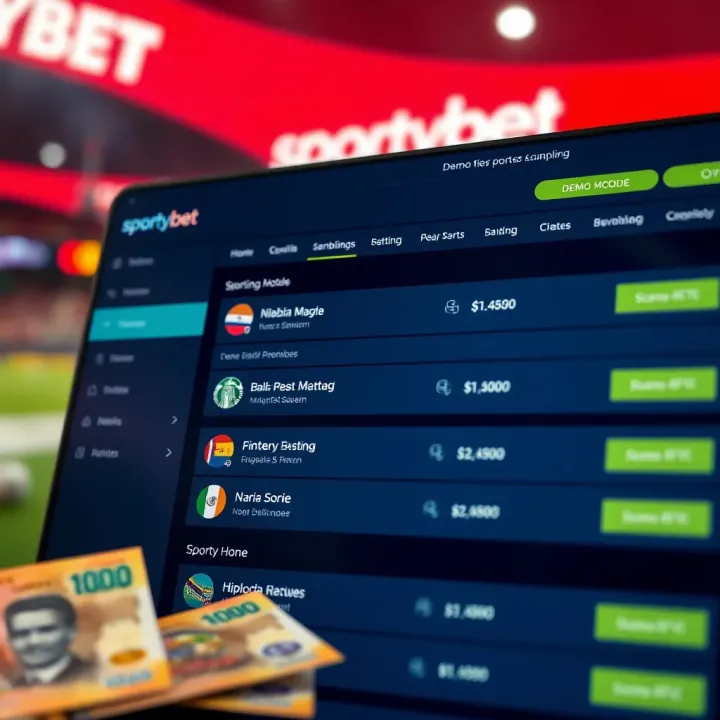 User creating account on SportyBet platform using laptop