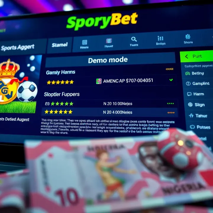 Old mobile phone displaying SportyBet mlite betting options with clear navigation buttons