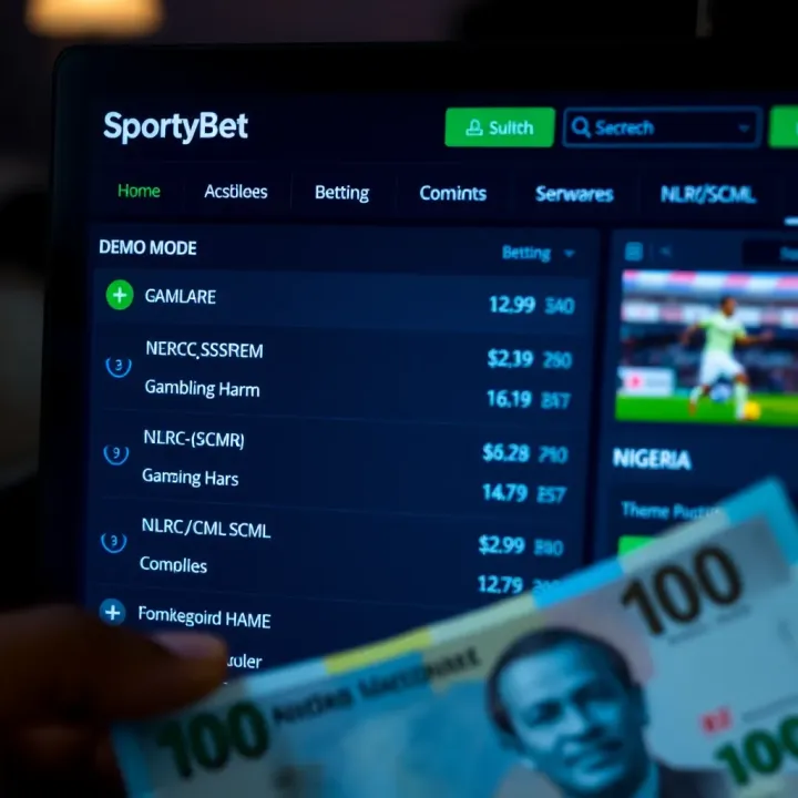 User withdrawing money from online betting platform to bank account using mobile phone