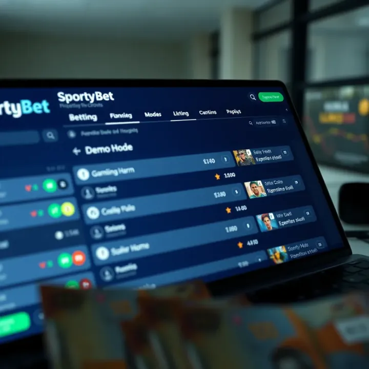 Secure Login Screen of SportyBet App Secure login screen of the SportyBet app showcasing user authentication features