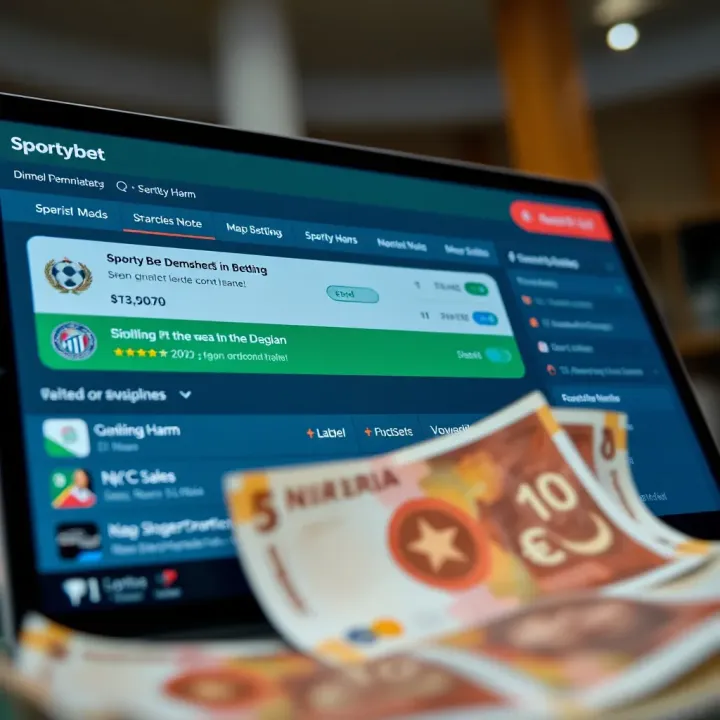 Mobile phone displaying Sportybet app with support chat open