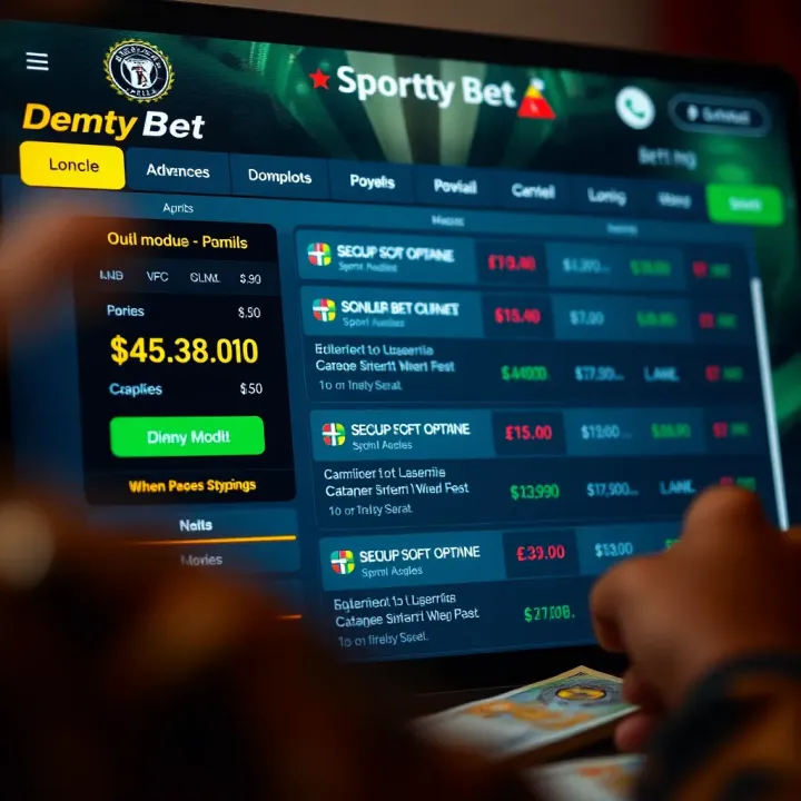 Conceptual illustration of managing betting stakes with financial growth symbols