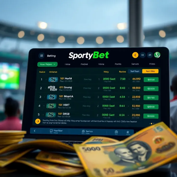 User entering login credentials on SportyBet Kenya platform interface