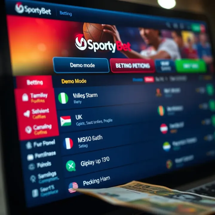 User navigating SportyBet mobile site showing betting options and odds on phone screen
