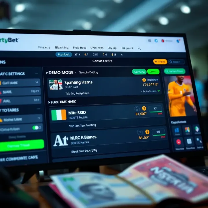 Excited player celebrating winnings on an online betting platform with Nigerian flag colors