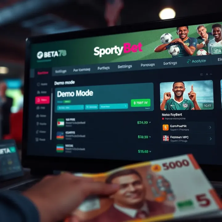 SportyBet Nigeria Registration Interface on Mobile Device User interacting with SportyBet mobile app showing registration screen on a smartphone