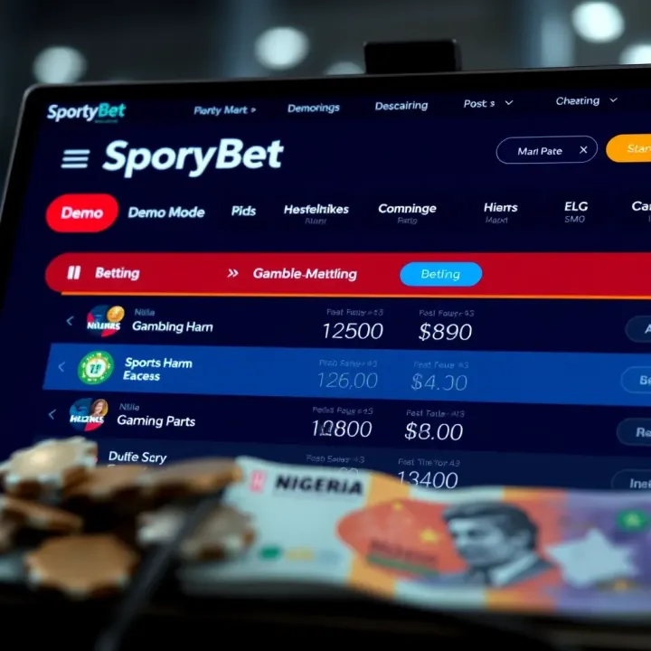 Secure Login Screen of SportyBet Nigeria Illustration of secure login screen for SportyBet Nigeria with password and authentication icons