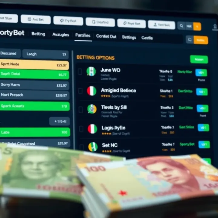 Interface of SportyBet Rocketman showing game progression and prize display