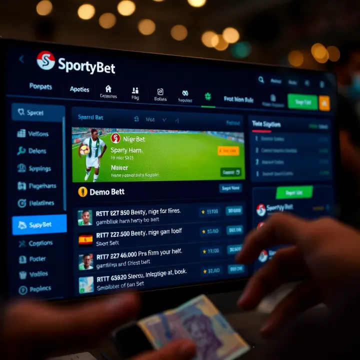 SportyBet Shop App Betting Options Overview User interface displaying various betting options on SportyBet Shop app