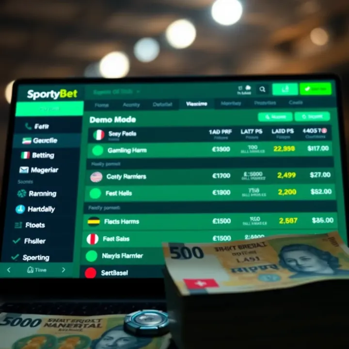 Illustration showing intuitive SportyBet platform interface with highlighted single bet options for Nigerian users