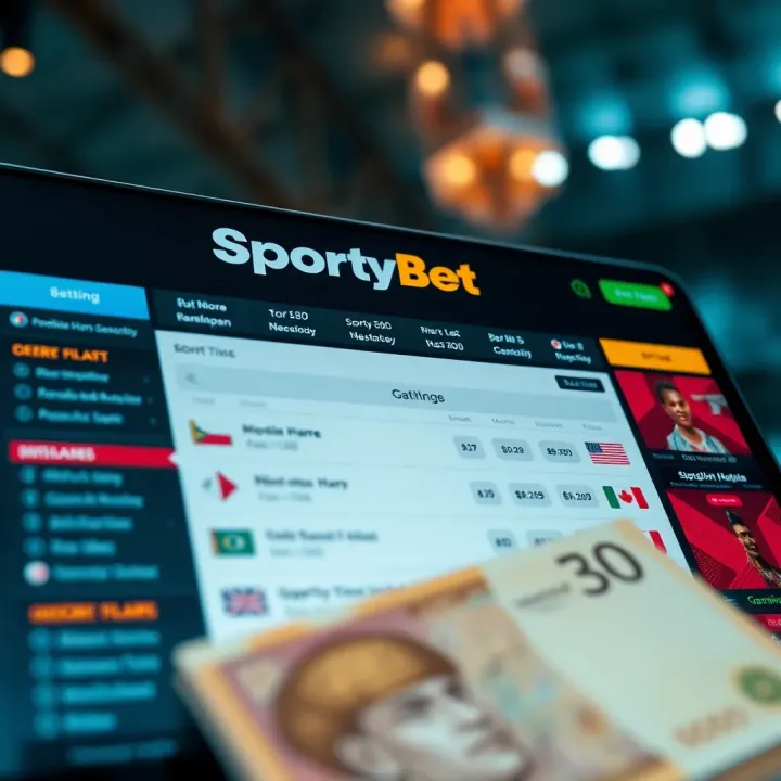 User interacting with SportyBet Sugar Rush demo highlighting game features and risk-free play options