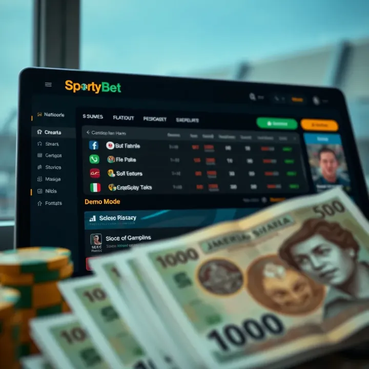 Virtual slot machine interface displaying colorful icons and game controls on SportyBet platform
