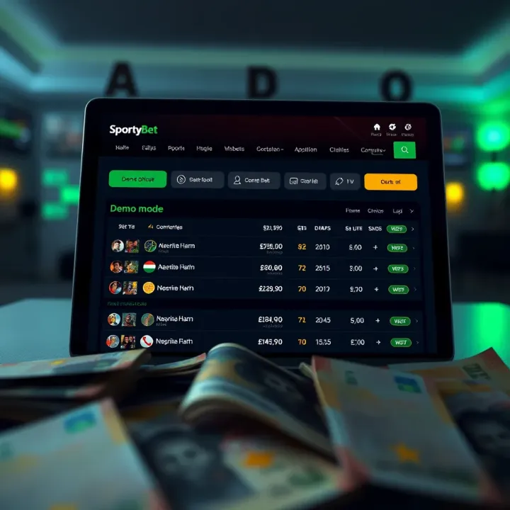 User navigating SportyBet TV platform on a mobile device showing diverse sports betting markets