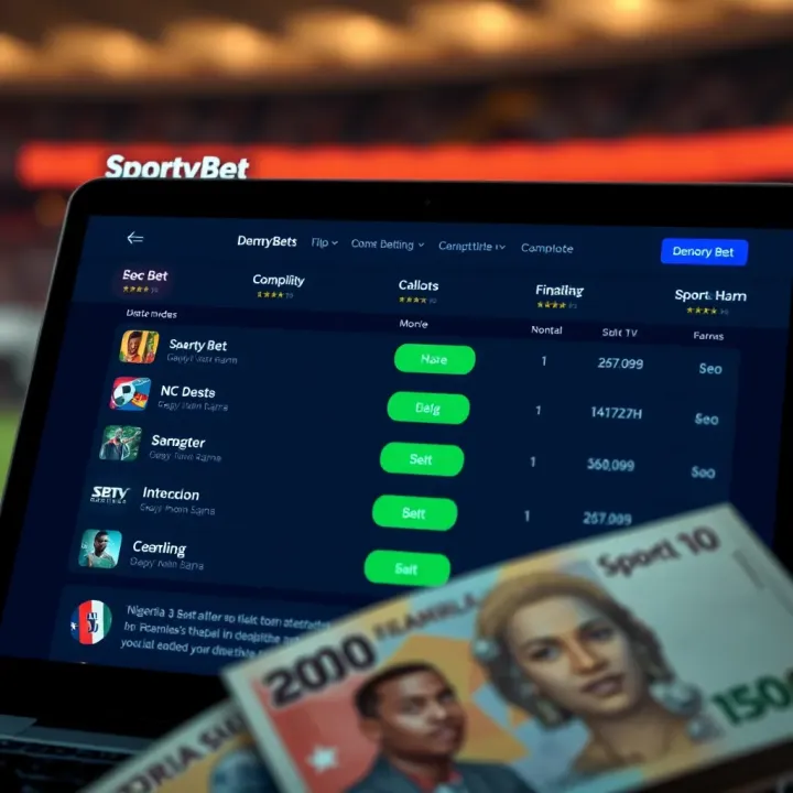 Mobile phone screen displaying SportyBet withdrawal options and transaction details
