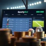 Mobile phone screen displaying SportyBet registration interface with area code input field