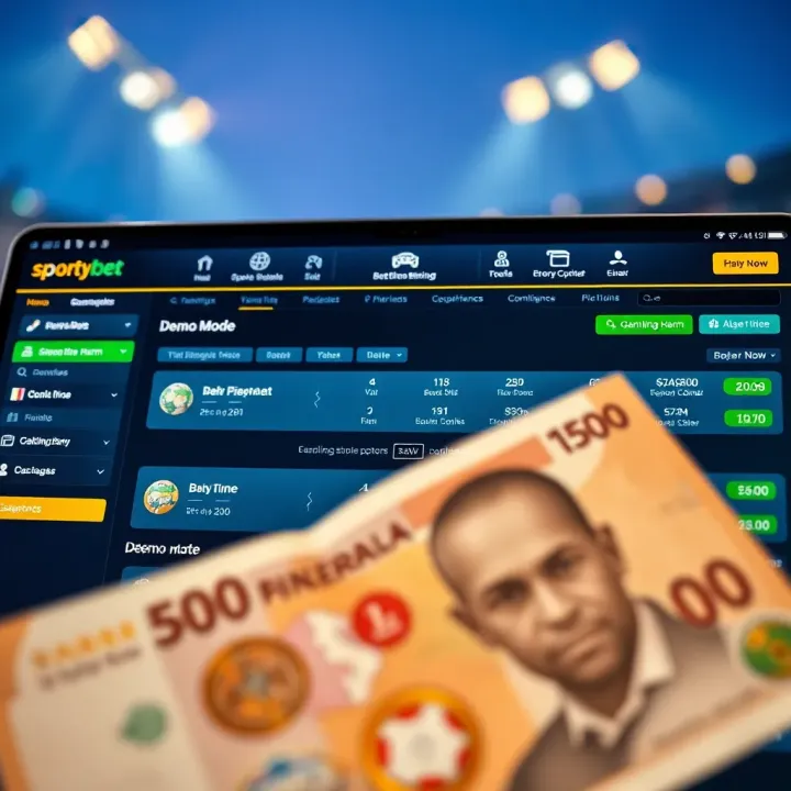 Illustration showing a withdrawal transaction on SportyBet with a pending status notification