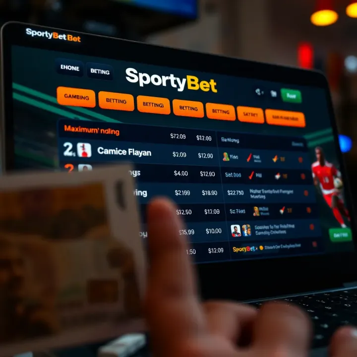 Graphic representing calculation of betting odds and potential returns on a digital device