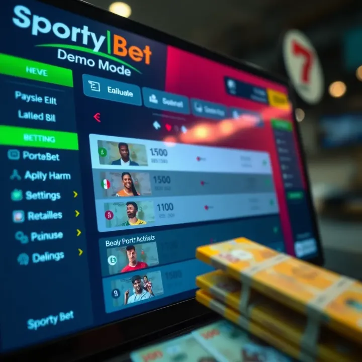 Old mobile phone showing SportyBet.com site optimized for older devices