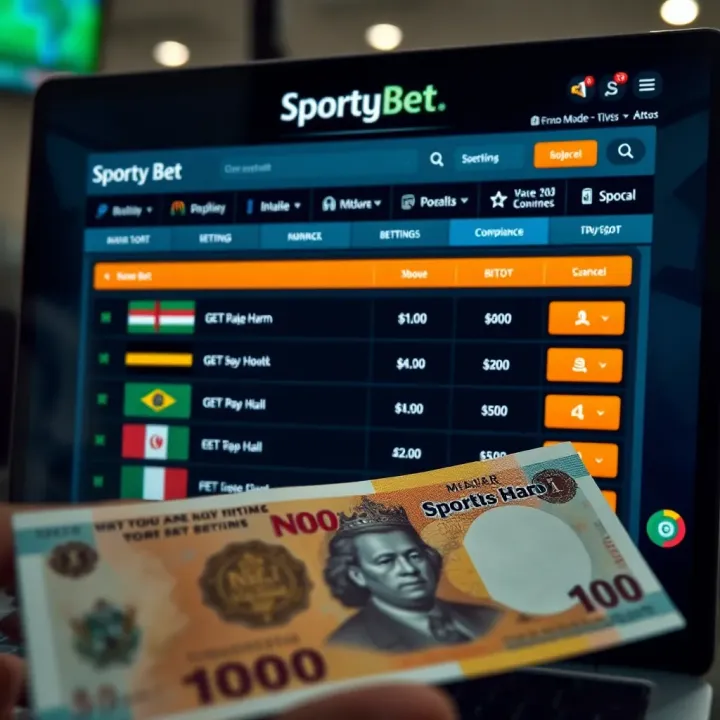 SportyBet Nigeria app interface showing popular sports and available betting options